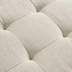 Hot Kirklands Home Cream Button Tufted Upholstered Storage Bench Ivory