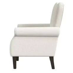 Sale Kirklands Home Cream Button-Tufted Rolled Arm Accent Chair White