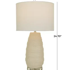 Sale Kirklands Home Cream Ceramic Gourd Table Lamp White