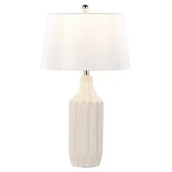 Outlet Kirklands Home Cream Ceramic Sandra Table Lamp