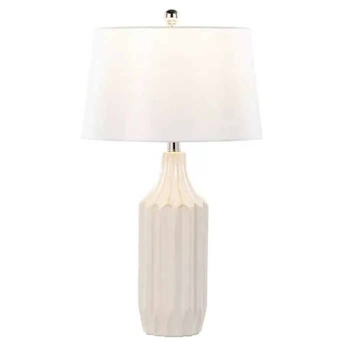 Outlet Kirklands Home Cream Ceramic Sandra Table Lamp