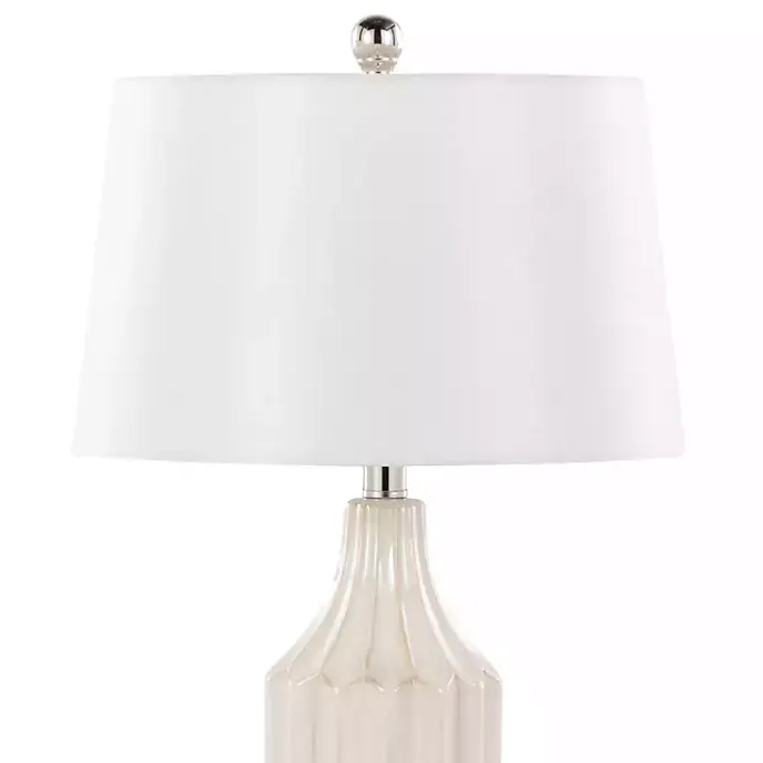 Outlet Kirklands Home Cream Ceramic Sandra Table Lamp