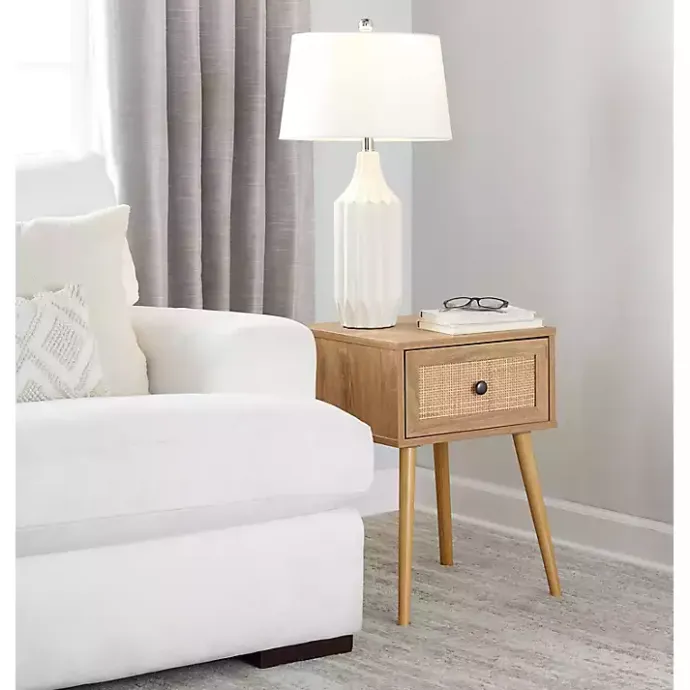 Outlet Kirklands Home Cream Ceramic Sandra Table Lamp