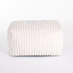 New Kirklands Home Cream Comfy Foam Lounge Ottoman White