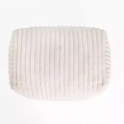 New Kirklands Home Cream Comfy Foam Lounge Ottoman White