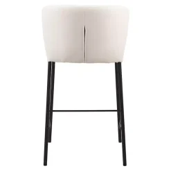 Discount Kirklands Home Cream Faux Leather Liddy Counter Stools, Set of 2 White