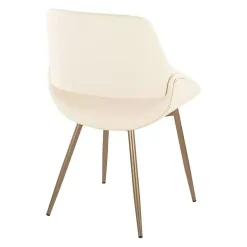 Online Kirklands Home Cream Faux Leather Scooped Accent Chairs, Set of 2 White