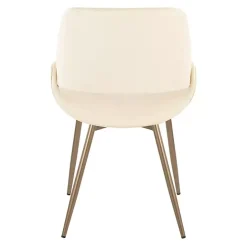 Online Kirklands Home Cream Faux Leather Scooped Accent Chairs, Set of 2 White