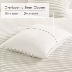 New Kirklands Home Cream Fluffy Ribbed 2-pc. Twin Comforter Set Ivory