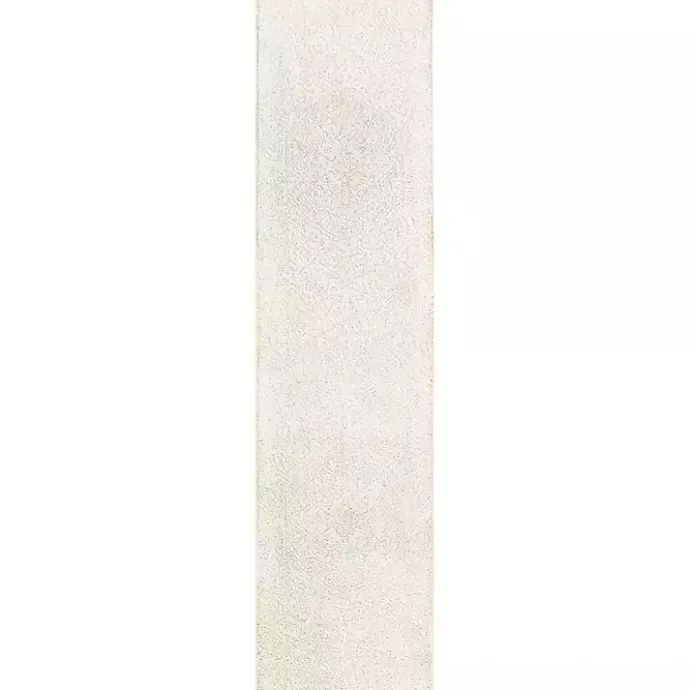 Outlet Kirklands Home Cream Francesca Woven Shag Runner, 3x5 Ivory