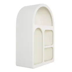 Kirklands Home Cream Geometric Arch Wall Shelf