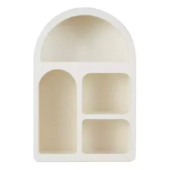 Kirklands Home Cream Geometric Arch Wall Shelf