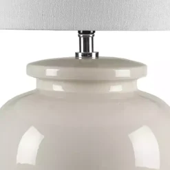 Best Kirklands Home Cream Glazed Ceramic Anzio Table Lamp White