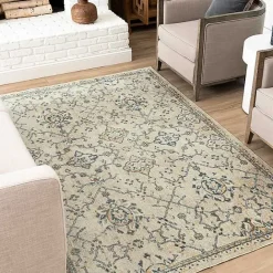Best Kirklands Home Cream Granary Floral Area Rug, 6x9 Ivory