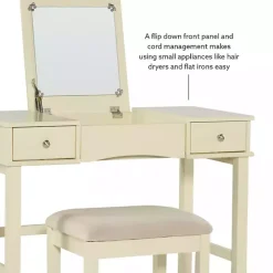 Hot Kirklands Home Cream Jennifer Flip-Top 2-pc. Vanity Set White