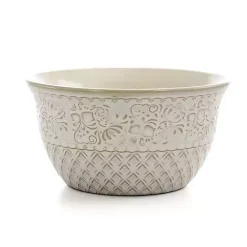 Discount Kirklands Home Cream Lotus Pattern 16-pc. Square Dinnerware Set Ivory