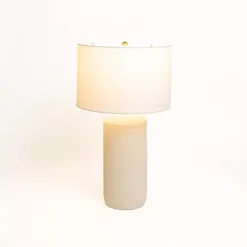 New Kirklands Home Cream Louise Table Lamp White