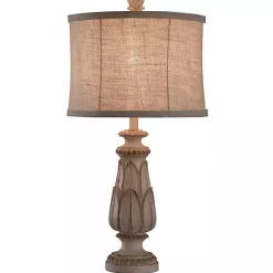 New Kirklands Home Cream Mackinaw Table Lamp Ivory