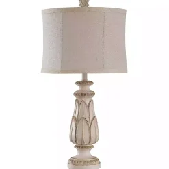 New Kirklands Home Cream Mackinaw Table Lamp Ivory