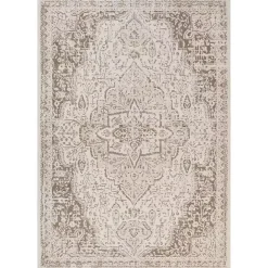 Hot Kirklands Home Cream Medallion Area Rug, 8x10 Ivory