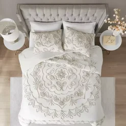 Outlet Kirklands Home Cream Medallion California King Comforter Set White
