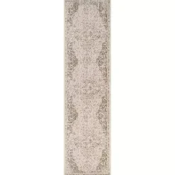 Discount Kirklands Home Cream Medallion Runner Ivory