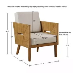 Online Kirklands Home Cream Natural Rattan Accent Chair White