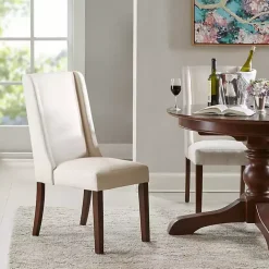 Best Kirklands Home Cream Parson Dining Chairs, Set of 2 Ivory