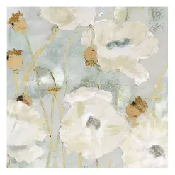 Kirklands Home Cream Poppies in the Wind Giclee Canvas Art Print