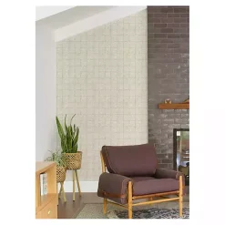 Hot Kirklands Home Cream Provincial Tiles Peel & Stick Wallpaper Tan