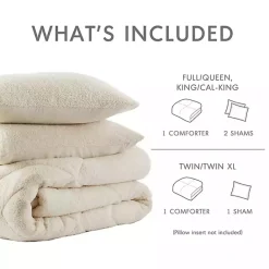 Outlet Kirklands Home Cream Quilted Teddy 2-pc. Twin Comforter Set Ivory