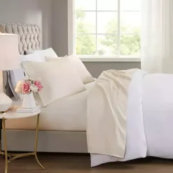 Hot Kirklands Home Cream Rich Cooling Cotton Queen Sheet Set Ivory