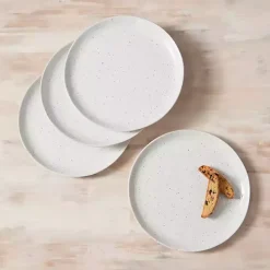 Clearance Kirklands Home Cream Simple Things Dinner Plates, Set of 4 Ivory
