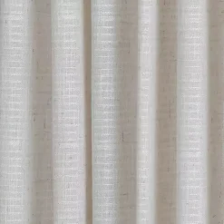 Clearance Kirklands Home Cream Solid Pleated Single Curtain Panel, 84 in. White