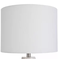 Discount Kirklands Home Cream Speckled Two Tone Table Lamp White