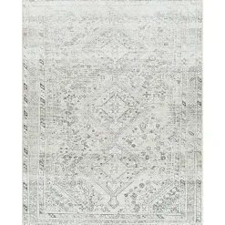 Outlet Kirklands Home Cream Traditional Washable Area Rug, 6x9 Ivory