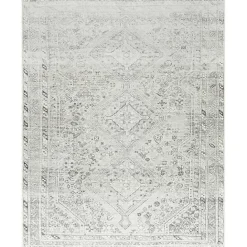 New Kirklands Home Cream Traditional Washable Area Rug, 7x10 Ivory