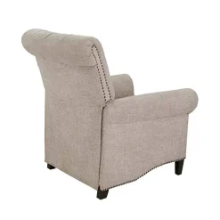 Online Kirklands Home Cream Tufted Back Nailhead Trim Recliner Armchair Ivory