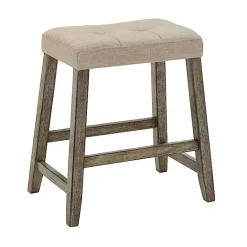 Clearance Kirklands Home Cream Upholstered Chandler Counter Stools, Set of Ivory