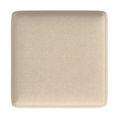 Outlet Kirklands Home Cream Upholstered Storage Ottoman with Tray Top White