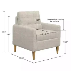 Outlet Kirklands Home Cream Upholstered Tufted Dani Accent Chair White