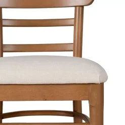 New Kirklands Home Cream Upholstered Wood Dining Chairs, Set of 2 White