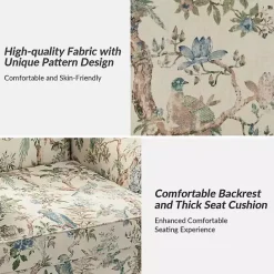 New Kirklands Home Cream Vintage Birds Traditional Accent Chair