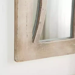 Outlet Kirklands Home Cream Vintage Fir Wood Arch Framed Mirror
