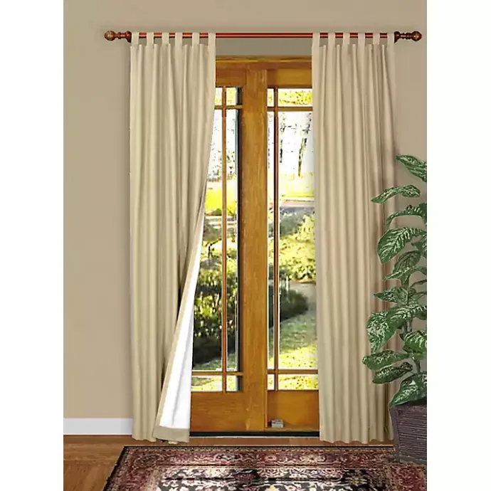 New Kirklands Home Cream Weathermate Blackout Curtain Panel, 84 in. Ivory