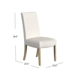 Sale Kirklands Home Cream washed Dining Chairs, Set of 2 White