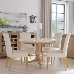 Sale Kirklands Home Cream washed Dining Chairs, Set of 2 White