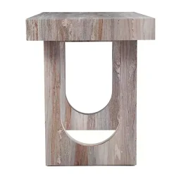 Online Kirklands Home Cream Wood Faux Marble Desk
