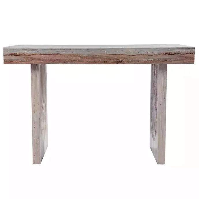 Online Kirklands Home Cream Wood Faux Marble Desk