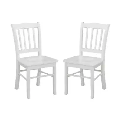 Best Kirklands Home Cream Wood Shaker Dining Chairs, Set of 2 White